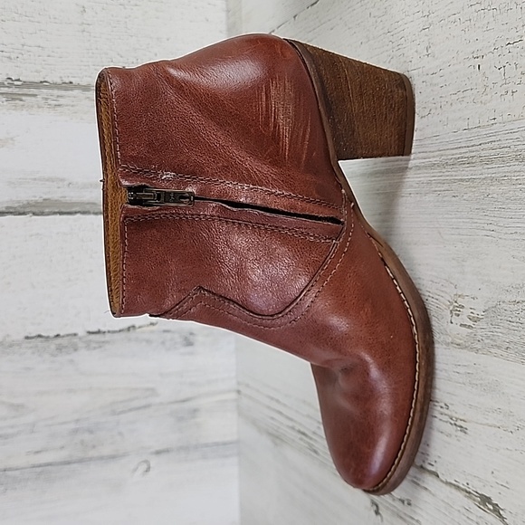 Madewell 1937 Winston Boot Western Style Ankle Bootie boot Size 10 Brown Leather - Picture 6 of 14